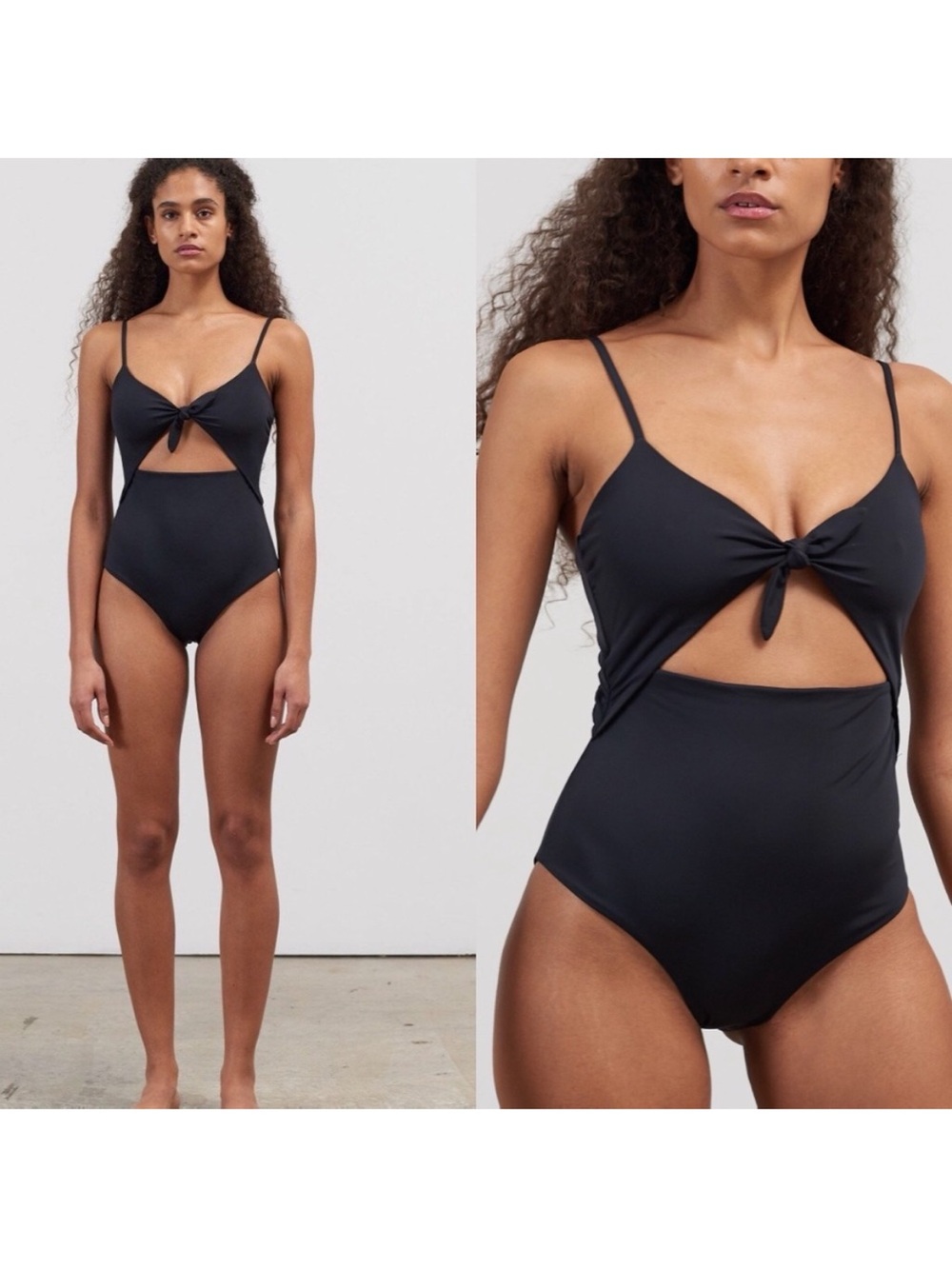 Mara Hoffman Kia High Waist One Piece Cut Out Swimsuit Sz XL
